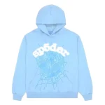 Sp5der Web Hoodie Sky Blue